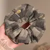 Scrunchie Oversized Estampa de Leopardo Retrô Outono e Inverno para Mulheres, Elástico de Cabelo Fofo Estilo Saia, Novo Acessório de Cabelo Elástico Outono e Inverno