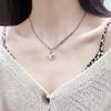 Collar de Moda Estilo Coreano con Forma de Corazón para el Viaje Diario de Mujeres, Cadena Clavicular Vintage Rui Li, Cadena Simple Hip-Hop Ins para Suéter