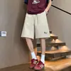 Pantalones Cortos de Secado Rápido para Hombre Verano Baloncesto Deportes Pantalones de Cinco Puntos Gasa Dopamina Americana Bordado Holgados Casuales