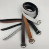 Fabricante Atacado Liga Fivela Redonda Imitação Couro Cinto Estudantil Feminino Casual Decorativo Metal Fivela de Pino Cinto Fornecimento Pronto