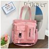 Bolso de Lona de Moda Versátil Bolso Cruzado Casual de Hombro Bolso de Hombro Gran Capacidad Multiusos Mochila Escolar para Mujer