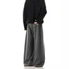 Pantalones rectos de mezcla TR a rayas, ligeramente anchos, línea A para hombre, corte limpio, estilo "old money", con caída, para ir al trabajo, pantalones casuales holgados