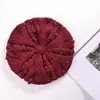 Gorro de Ganchillo Tejido Artístico Hecho a Mano Vintage para Mujer, Boina Hueca Simple Versátil de Verano, Gorro de Pintor Retorcido Estilo Japonés