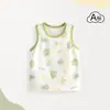 Regata de Algodão Sem Mangas para Meninas, Camisola Infantil de Verão Estilo Fino, Camada Base para Roupa Íntima de Meninos