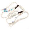 Cinturón ancho vintage tejido a mano para mujer, falda informal que combina con todo, vestido decorativo con borlas, cadena para la cintura, accesorios
