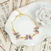Nuevo Pulsera de Oro Arena de Vietnam Alto Sentido Color Esmalte Goteo de Aceite Mariposa Pulsera Marea Nacional Joyería de Larga Duración Sin Caída Suministro
