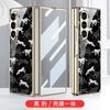Funda plegable para Galaxy ZFold6, carcasa de vidrio chapado, tapa abatible, carcasa rígida de cobertura total.