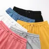 Shorts Deportivos de Verano para Hombre Terry Casual Sencillos Transpirables Ropa al Por Mayor Imprimible Color Sólido Pantalones Cinco Puntos