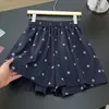 Tiro real shorts con estampado de burbujas para mujer ropa exterior de verano 2026 nuevos pantalones anchos casuales holgados versión versátil de línea A