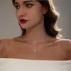 Nuevo Collar de Nudo de Circonita de Amazon, Collar Ondulado para Clavícula, Moderno, Ligero, de Lujo y Versátil para Novia y Mejor Amiga