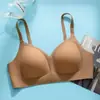 Lencería sin costuras para mujer, Sujetador push-up para realzar pechos pequeños, Sujetador cómodo de látex sin aros, Sujetador reductor anti-flacidez