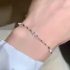 Pulsera de Cadena para Labios de Plata de Ley S925 con Circonita Brillante para Mujer, Estilo Japonés, Diseño de Nicho de Alta Gama, Popular en Xiaohongshu