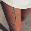 Cadena de Pierna Multicapa para Vestido de Noche Transfronterizo Moda Europea y Americana Playa Sexy Cadena Corporal de Pedrería