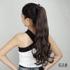 Peruca de rabo de cavalo invisível natural flor de pêra rolo curto rabo de cavalo trança velcro rabo de cavalo grande onda cabelo cacheado em estoque