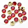 Fábrica de té de loto con base puntiaguda, cristal de vidrio redondo, diamantes de imitación de 10 mm, accesorios de joyería, ropa, taladro de garra
