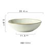Creativo Cerámico Estilo Japonés Vintage 8.5 Pulgadas Horno Verde Hilo Plato Hondo Plato Plato Tazón Grueso Plato Hondo Tazón Grande