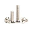 Grado 6.8 Km Tornillos Roscados para Metal con Cabeza Avellanada Cruzada Niquelados Tornillos para Máquina de Templado Cabeza Plana M1.7M2M3M4