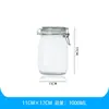 Potes de Vidro Transparentes Selados com Tampa de Encaixe, para Uso Doméstico, Potes para Enzimas, Potes para Geleias e Conservas, Potes para Armazenamento de Alimentos