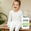 Conjunto de ropa interior térmica de algodón Lycra con cuello bajo personalizado para niños, conjunto de ropa interior para jóvenes
