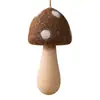 Nuevo Gnomo sin Rostro de Cabeza de Hongo de Pascua Anciano Fieltro de Lana Hongo Escena de Ventana Decoración Adorno Accesorio Colgante