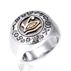 Comercio electrónico transfronterizo de Amazon suministro anillo de acero de titanio para hombre anillo mantra de seis palabras anillo de moda para hombre anillo para hombre