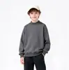 Suéter nuevo de otoño e invierno para niño estilo coreano con forro polar, suéter de punto para niños de talla mediana, color sólido, top de cuello alto, suéter para niños