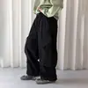 Calça Cargo Plissada Moda Casual Solta Outono Meninos e Meninas Aimo Beibei Estilo Coreano Bolsos 3D