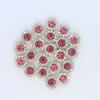 Direto da fábrica redondo girassol strass disco broche perfurado garra dupla flor strass faça você mesmo material para acessórios de cabelo feitos à mão atacado