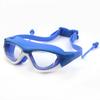 Gafas de Natación Infantiles de Marco Grande, Gafas de Natación Impermeables y Antivaho de Alta Definición con Tapones para los Oídos Integrados, Lentes de Silicona, Gafas de Natación 5020