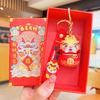 Chaveiro Pingente Mochila Versátil Estilo Chinês Dragão Atacado Brinquedo de Pelúcia Chaveiro de Casal Ornamento Presente de Ano Novo