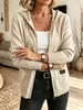 Cárdigan de Punto con Capucha de Manga Larga para Mujer Tallas Grandes, Suéter Holgado tipo Abrigo para Primavera, Otoño e Invierno, de Venta Caliente Transfronteriza