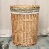Cesta de lavandería de mimbre, tamaño grande, para guardar ropa sucia, adecuada para usar en restaurantes de hot pot
