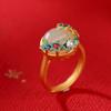 Anel Yilu prata S925 prata de lei banhado a ouro cloisonné Jade Hetian Pérola pingente de borla de ameixa estilo Palácio vintage