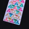 Neón Fluorescente Triángulo Cosido a Mano Diamante Cristal Estrás Hebilla Plana Accesorios DIY Ropa Vestido de Novia Material Accesorios