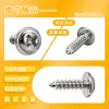 Tornillos Autorroscantes de Acero Inoxidable 316 con Cabeza Redonda de Cruz y Arandela, Tornillos Autorroscantes Pwa con Cabeza de Platillo y Arandela