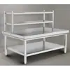 Mesa de trabajo engrosada de acero inoxidable 304 para cocina de restaurante, repostería, amasado de masa y corte de verduras, forma rectangular