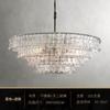 Lámpara de Araña Redonda de Cristal Munora de Lujo Ligero Estilo Francés Lámpara para Sala de Estar de Villa Decoración Vintage Creativa para Dormitorio Comedor Hotel