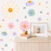 Adesivos de Parede Margarida Adesivos de Parede Florais Boêmios Decoração de Quarto de Menina Flor Composta Decalques de Quarto Infantil Jardim de Infância