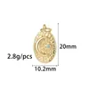 Nuevo Colgante de Flor de Zirconia Chapado en Cobre Dorado Letra Bull Accesorios Versátiles Simples para Pulsera Collar DIY