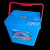 Cubo de Pesca Engrosado con Tapa Cubo de Almacenamiento de Plástico Sentable Taburete Cubo de Almacenamiento Doméstico Cubo Grande para Lavado de Autos Caja de Sitio