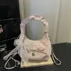 Bolso Bandolera con Cadena Elegante de Diseño de Nube de Lunares Exquisitos Estilo Coreano Bolso de Hombro Nuevo Dulce y Fresco con Diseño de Pliegues