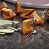 Cuchara desechable de 12,9 cm, plateado galvanizado, imitación de acero inoxidable, tenedor de plástico para postre de mango largo, cuchara para helado, cuchara para arroz