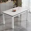 Conjunto de mesa e cadeiras de jantar de vidro temperado de camada dupla, design moderno, adequado para apartamentos pequenos, mesa de jantar para uso doméstico, formato retangular