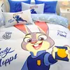Judy Mickey Tamanho Grande Espessado Leite Fleece Conjunto de Quatro Peças Infantil Princesa Coral Fleece Capa de Edredom Lençol de Cama Conjunto de Três Peças Roupa de Cama
