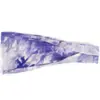 Diadema de pelo tie-dye deportivo europeo y americano para mujer, diadema con volantes Yuejia, banda absorbente de sudor para correr y fitness, pañuelo para la cabeza de ala ancha antiperspirante
