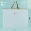 Bolsa Satchel A2 Espessa para Documentos Transparente Impermeável Grande Capacidade Bolsa A3 para Aulas Bolsa para Provas de Aluno Bolsa de Arte Armazenamento para Pintura