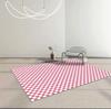 Alfombra de tablero de ajedrez para dormitorio, sala de estar, estilo sencillo, habitación de niña, mesita de noche, mesa de centro, sofá, alfombra de piso a cuadros de celebridades de Internet