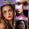 Sombra de Olho com Lantejoulas em Gel de 8 Cores para Halloween Maquiagem Facial Pó com Glitter para o Corpo Fragmentos Gel Maquiagem de Palco