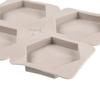 Molde hexagonal de silicone sem coluna de 4 elos para aromaterapia, folha de cera DIY, molde de marca de gesso, molde de silicone