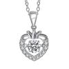 Colar folheado a ouro 18K feminino cor ouro rosa ouro Coroa de Amor pingente inteligente pingente de zircônia corrente clavicular